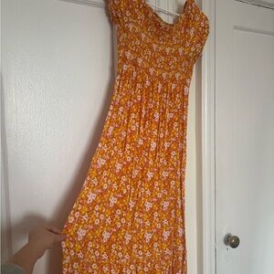 Marshalls Orange Floral Maxi Dress
